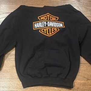 Harley-Davidson Black and Orange Pullover